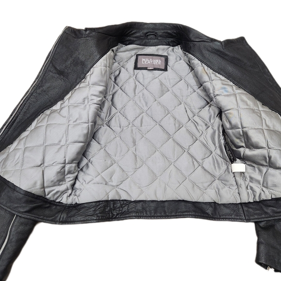 VINTAGE WILSONS LEATHER Moto Jacket,  Women's Medium - Picture 7 of 11